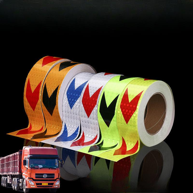 5*300cm Reflective Adhesive Tape Sticker Arrow Reflective Tape Safety Caution Warning For Truck Motorcycle Bicycle Car Styling
