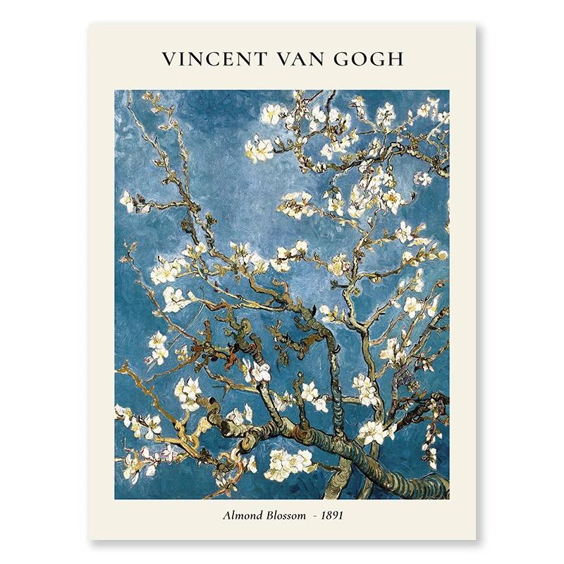Serie de jarrones de estrellas de Van Gogh Póster Arte de pared Matisse Pintura en lienzo de flores vintage Mercado de flores Arte Decoración de pared para sala de estar del hogar