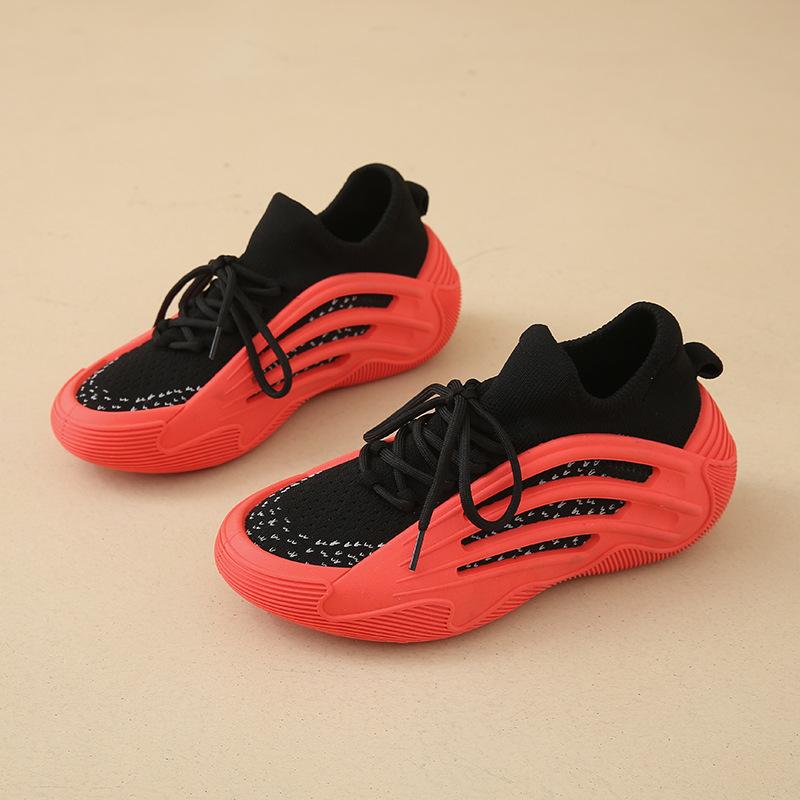 

Женская обувь наступающая на дерьмо чувство полета тканые кроссовки женские 2025 весна и лето сетчатые амортизирующие кроссовки мягкая подошва фитнес обувь 40 оранжевый