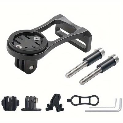 Bike Aluminum Alloy Cycling Odometer Bracket, Extension Holder For Lights, Camera, Smartphone, Flashlight, Universal Adapter Included