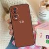 Personalised Pastel Initials Monogram Phone Case For Honor Magic 5 Pro 50 70 90 Lite 8X 9X X6 X7 X8 X9 X8a X7a X6a X9b X9a Cover