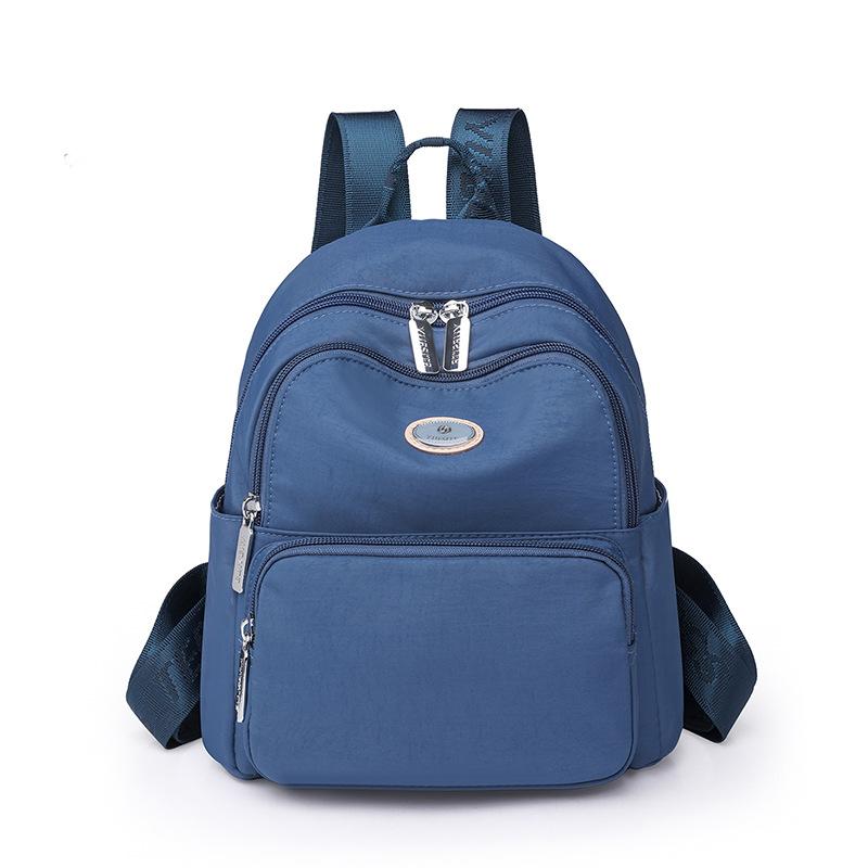 Schoolbag Women's Casual Backpack Wholesale Korean Version Trendy Solid Color Travel Backpack Nylon Oxford Cloth Small Backpack