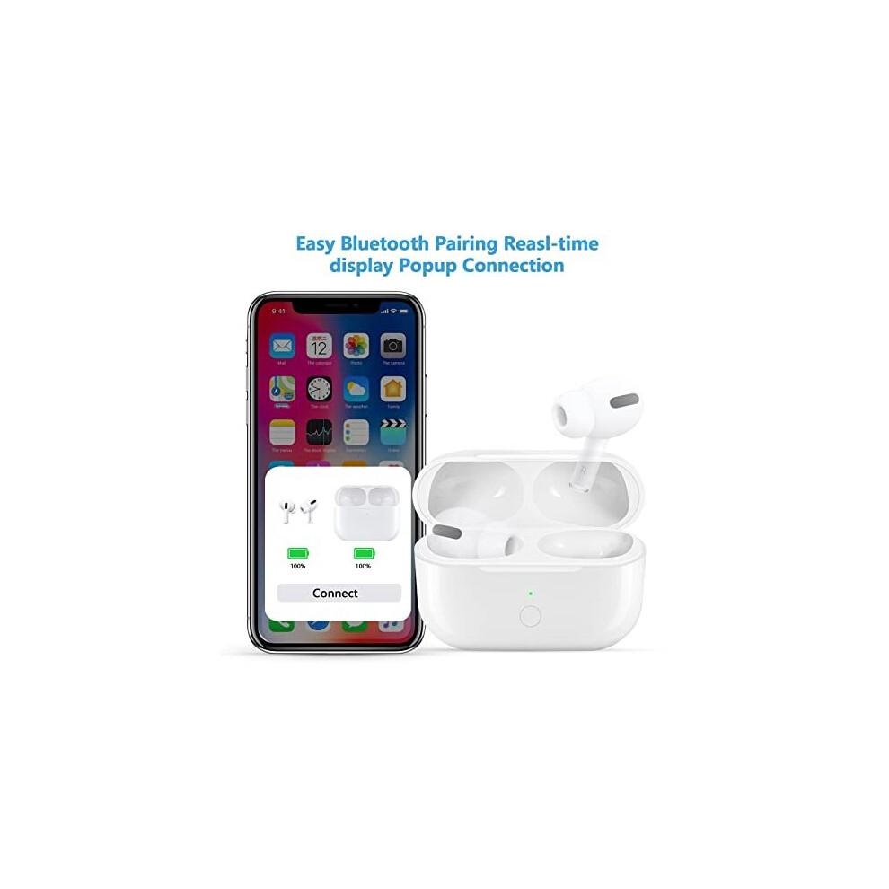Kabelloses Ladecase Ersatz für AirPods Pro – 660mAh Integrierter Akku, Bluetooth-Synchronisierung, Qi Kabellos & Lightning Ladeanschluss (Nur AirPods Pro)