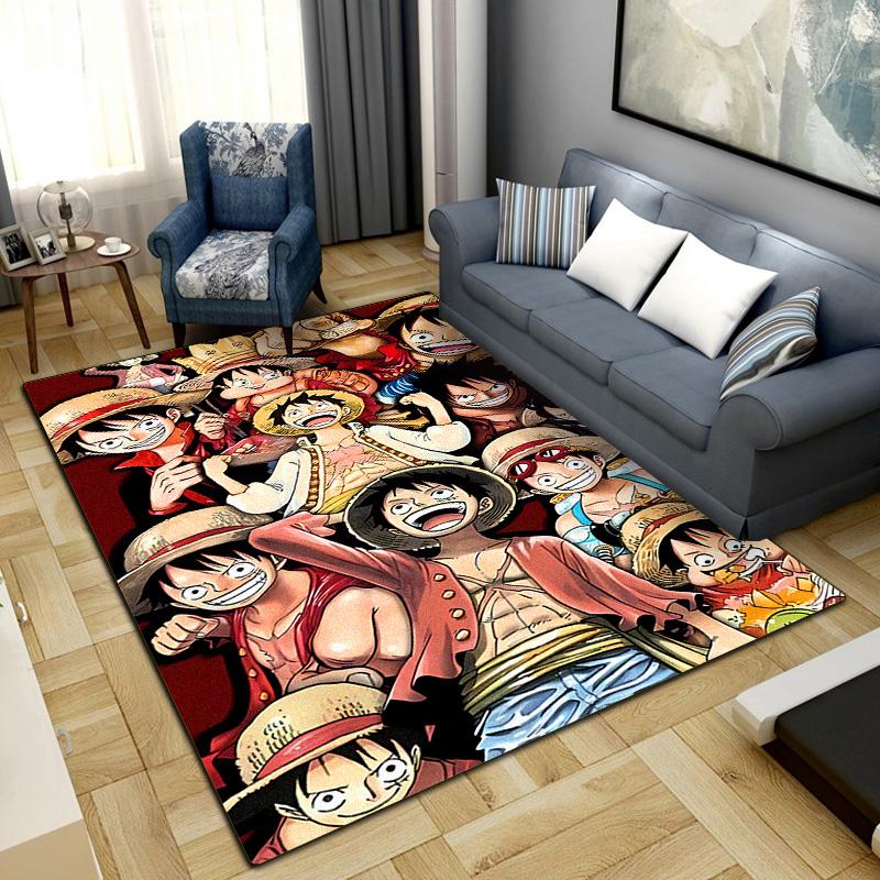 

D. Luffy Anime Puzzle Print Rug Living Room Home Fashion Decoration Office Desk Chair Carpet LXR161 60x90cm