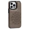 For iPhone 14 Pro Cell Phone Case Mandala Imprinted Drop Proof PU Leather+TPU Cover