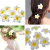 6 Pcs Foam Plumeria Flower Clips, Hawaiian Flower Hair Clips for Women Girls Party Beach Wedding, Hair Styling Accessories