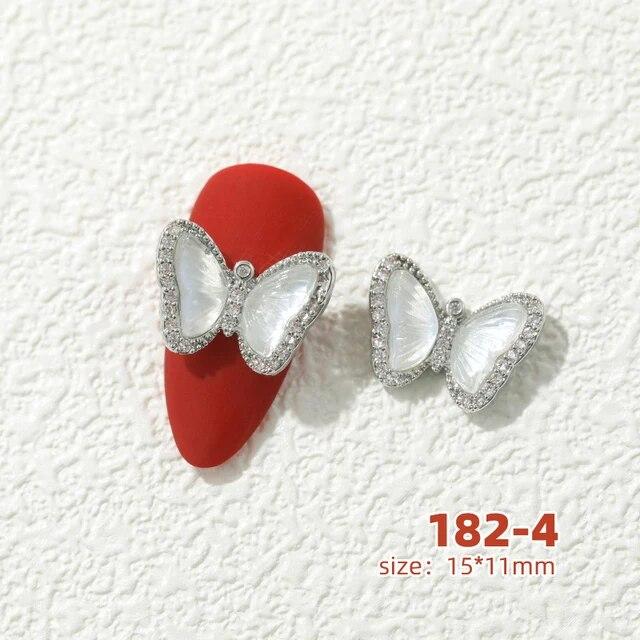 10 bucăți Fluture Zircon Decor unghii Bijuterii Zircon Cristal Perle Pandantiv Manichiura Strass de înaltă calitate Accesorii