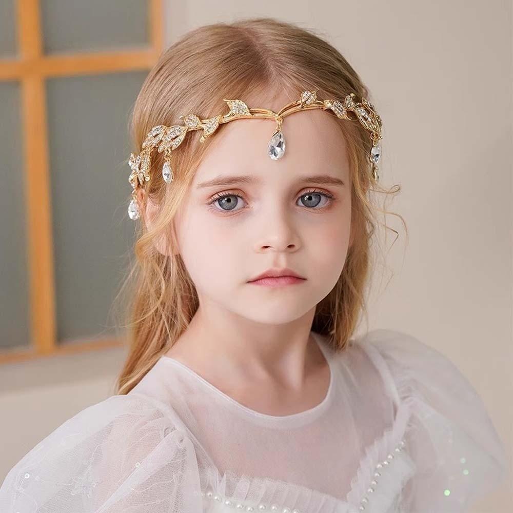 Exquisite Crystal Forehead Accessory Elegant Bride Shiny Hair Hoop Elf Rhinestone Headband Wedding