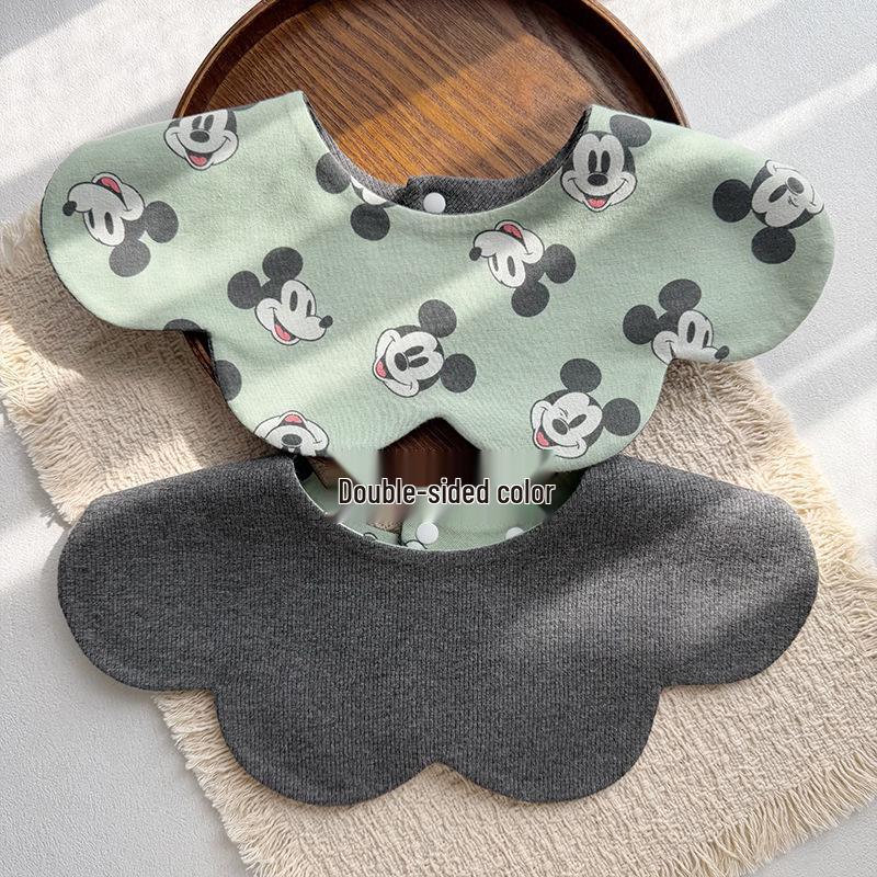 Storyme Double-Sided Korean Baby Drool Bib With Side Label, Suitable for 0-2 Years