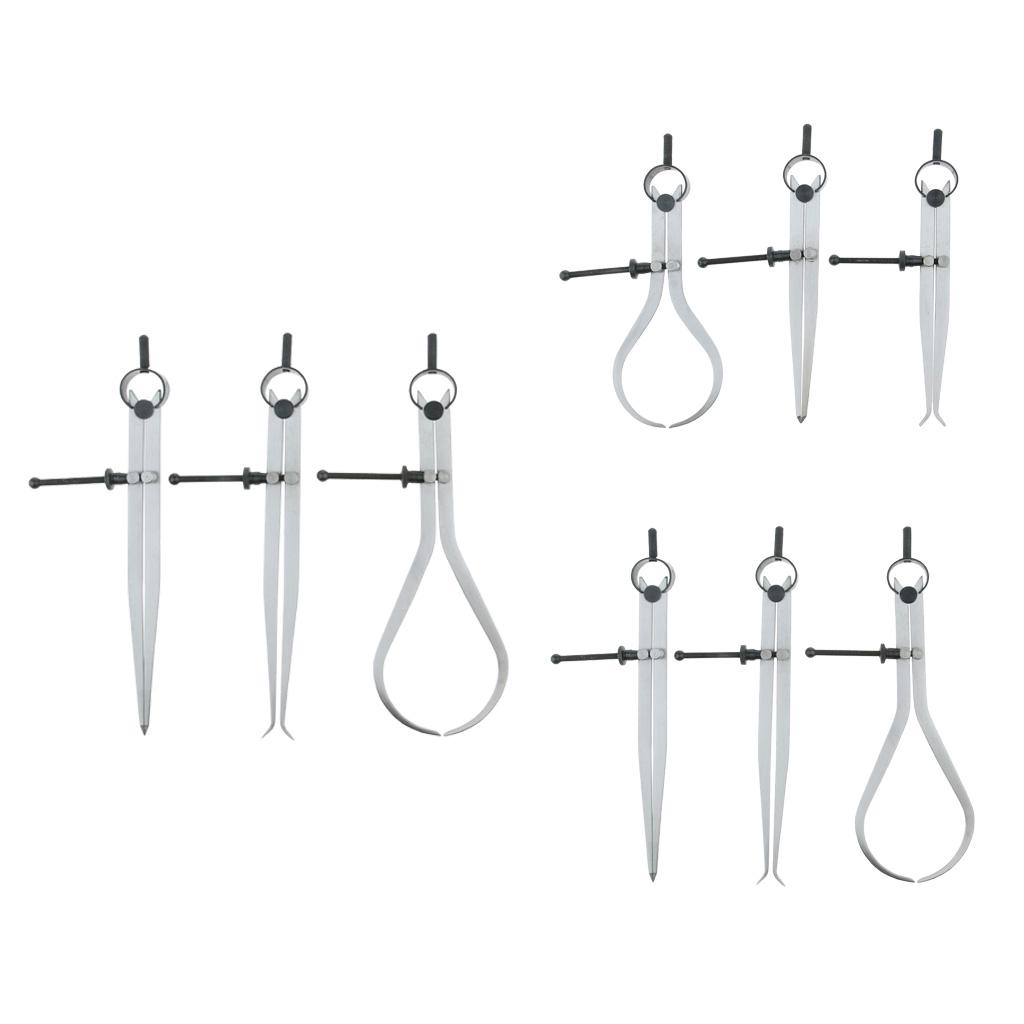 Buy Precision Spring Outside Inside Joint Calipers & Dividers Set 6