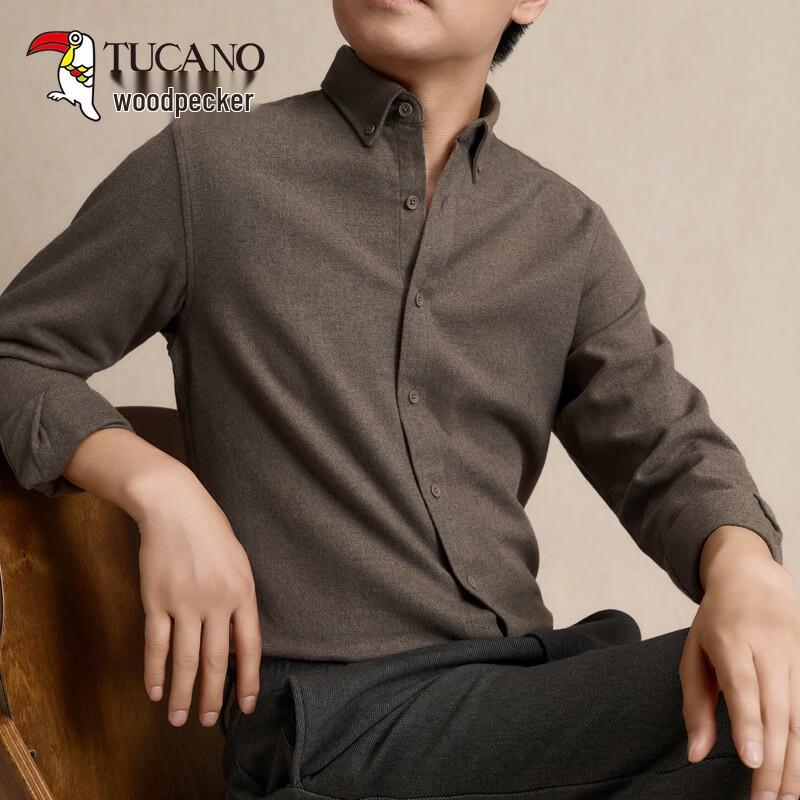 TUCANO Men s Modal Cotton Brushed Long Sleeve Business Casual Shirt 38/S