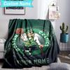 Custom Name Blanket Boston-Celtics Logo Blanket Bedding Blanket for Travel, Camping, Living Rooms, Offices, Sofas, Fan Christmas Gift