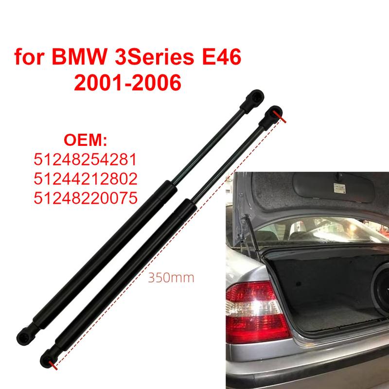 2 Piezas 51248254281 Amortiguadores de Gas para Maletero Trasero de Coche, Varillas de Soporte de Elevación para BMW Serie 3 E46 M3 2001-2006