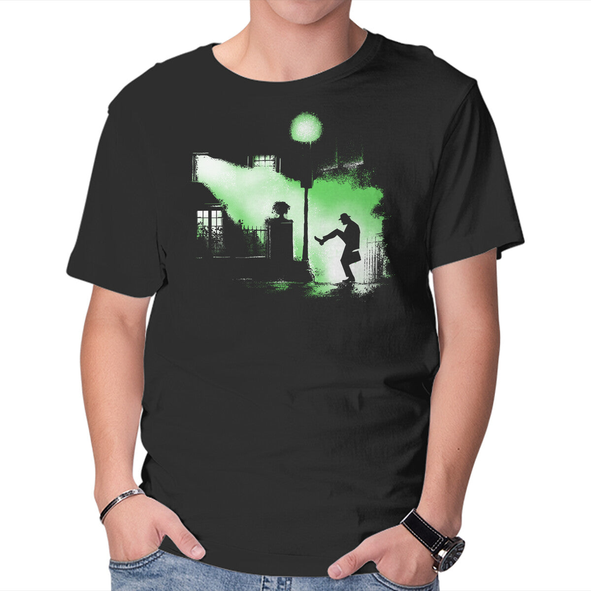 Unisex Crew Neck T-Shirt The Exorcist Of Silly Walks Graphic Short Sleeve Casual Tee L