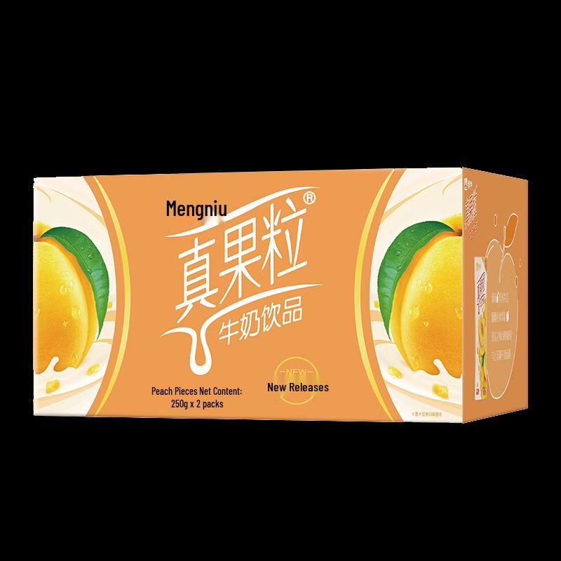 Mengniu Zhenguoli Peach Fruit Granule Milk Yogurt Drink