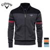 Embroidered Autumn and Winter New Knitted Cardigan Men's Sweater Zipper Knitted Sweater Fashion Trend Men's Clothing