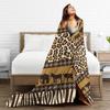 Traditional Ethnic Tribal Pattern  Fleece Throw Blanket Kizomba Blankets for Home Travel Ultra-Soft Bedroom Quilt,