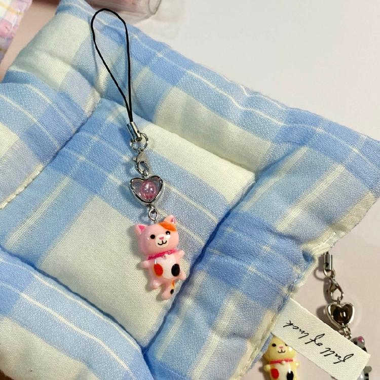 Handykette Herz Katze Schlüsselanhänger Handy Lanyard Acryl Schlüsselanhänger Tasche Ornament Geschenk
