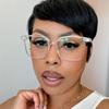 Square Transparent Women's Reading Glasses Blue Light Blocking Computer Eyewear TR90 Big Presbyopic Eyeglasses Lesebrille +1.5