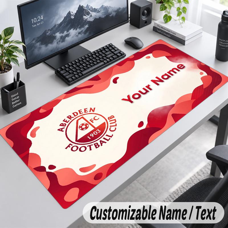 Custom Name Text Mouse Pad Aberdeen FC Personalized Desk Pad For Work And Gaming