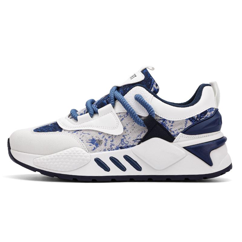 

Модная мужская обувь Дышащие кроссовки на толстой подошве для повседневной носки, для бега на открытом воздухе, на все четыре сезона, новые теннисные кроссовки для мужчин, мягкая подошва, комфорт, мужские кроссовки 39 синий