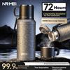 NRMEi Insulated Water Bottle Men's Large Capacity 72-Hour Long-Lasting Titanium Coated Tea Separation Steeping Cup for Women