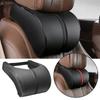 Adjustable Breathable Car Headrest Memory Cotton Car Cushion Leather Neck Pillow Car Waist Pad Automotive Decorative Products