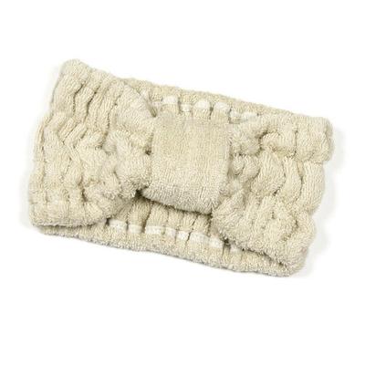 Imabari Towel Hair Turban Professional Hair Band for Beauty Pile, Salons, Women's (White Gold)