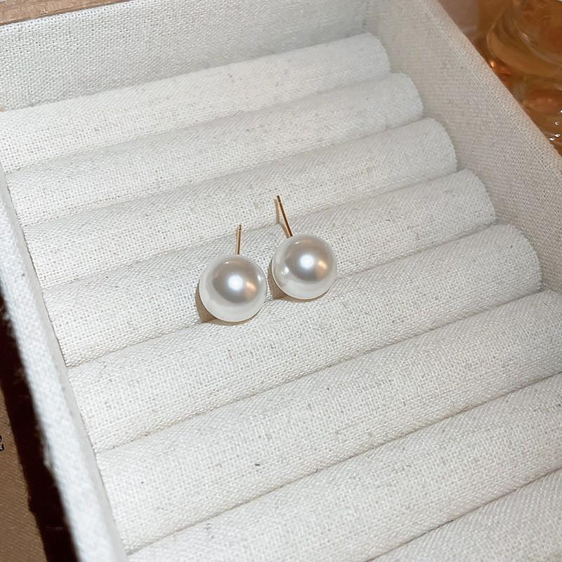 Simple Versatile Pearl Earrings Fashion Personality Stud Earrings Temperament Earrings Women