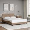 VidaXL Bed Frames with Headboard, Upholstered Bed, Double Bed, Adult Bedroom Interior Bed, Cappuccino 3208174