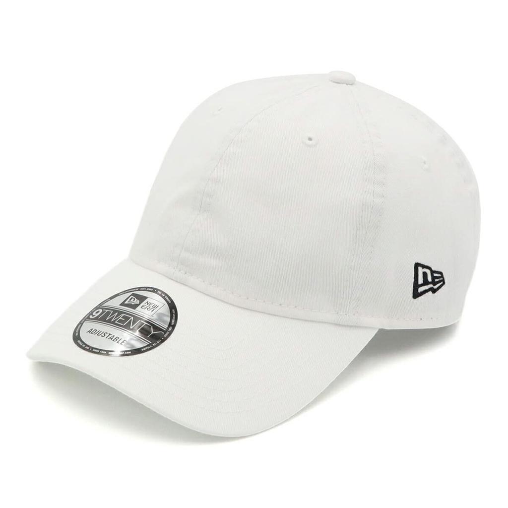 [New Era] 9TWENTY Cross Strap Washed Cotton Basic White Cap