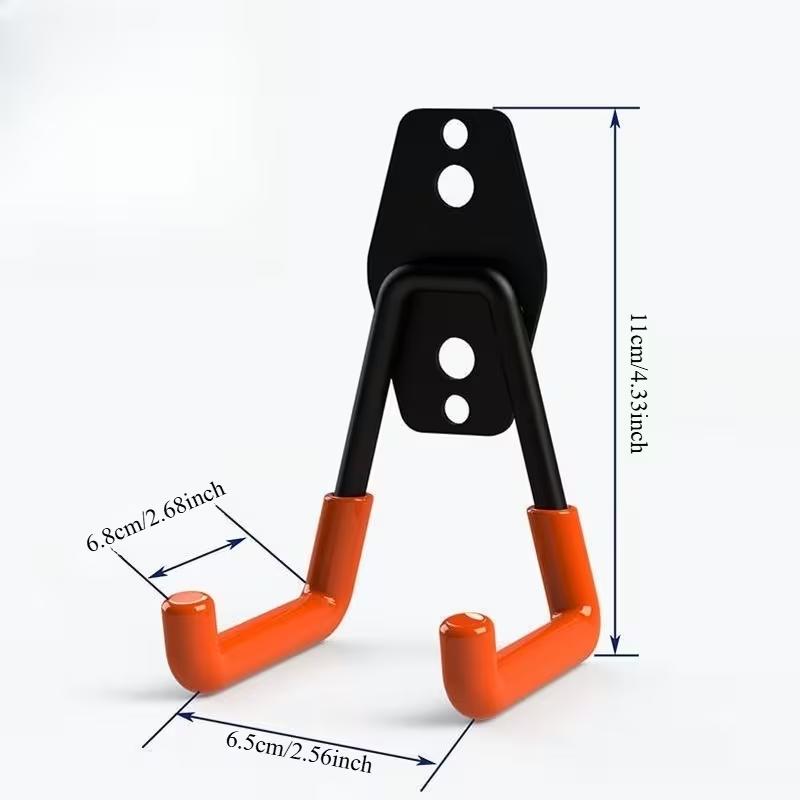 Garage Heavy Duty Metal Hook Organizer Steel Wall Mount Anti-slip Bicycle Hanger Hooks Ladders Bulky Items Storage Garden Tool
