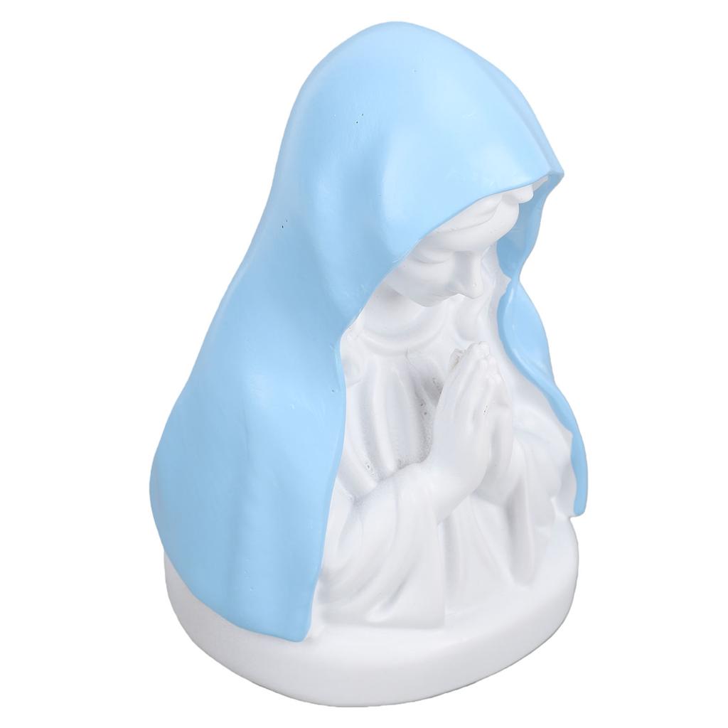 Virgin Mary Pray Night Light Resin Statue Desk Lamp for Bedside Table Bedroom Decoration