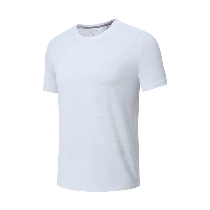 Men's Quick-Dry Short Sleeve Round Neck Sports T-Shirt: Breathable, Elastic, Plus Size Top for Running & Fitness
