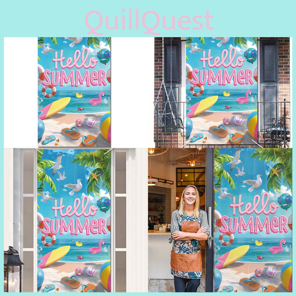 Hawaii Summer Beach Themed Decorative Background Door Banner Event Venue Props
