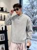Men's American Style Henley Collar Hoodie: Plain Color, Autumn/Winter Casual Pullover, Long Sleeve Versatile Base Layer.