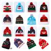 Festive Acrylic Christmas Knit Cap With Adorable Led Lights For Holiday Warmth