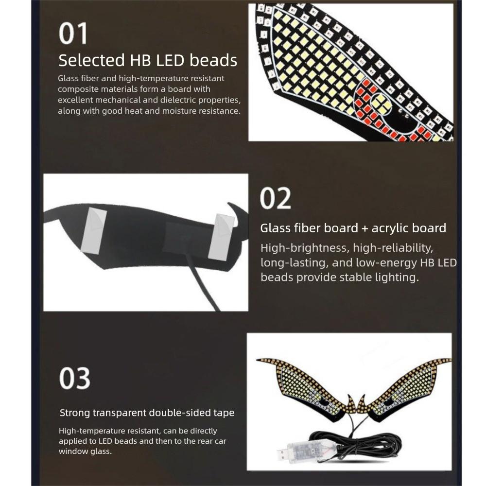 Multi-Mode Demon Eye Light LED Display LED Windshield Display Truck Devil Eyes Light  Car Decor