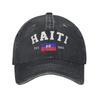 Haiti Est  Haitian Flag Casual Baseball Cap For FeUnisex Unisex Summer Camping Trucker Hat Vintage Dropshipping Baseball Caps