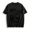Santa's Favorite Hot Mess Christmas Cocktail Graphic Top Pure Cotton T-shirt