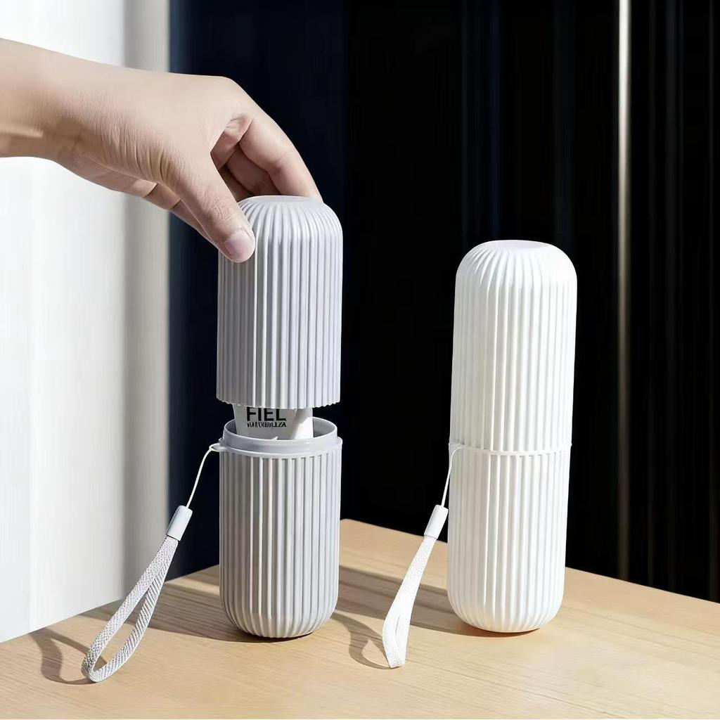 Portable Toothbrush and Mouthwash Cup Holder for Travel