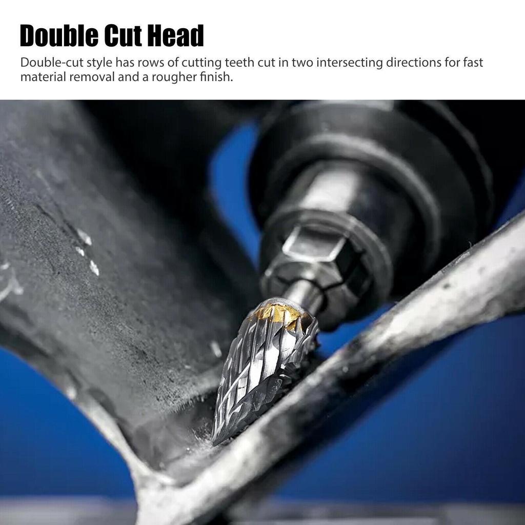 20pcs Tungsten Steel Carbide Burr Grinder Head Die Grinder Rotary Drill Bits