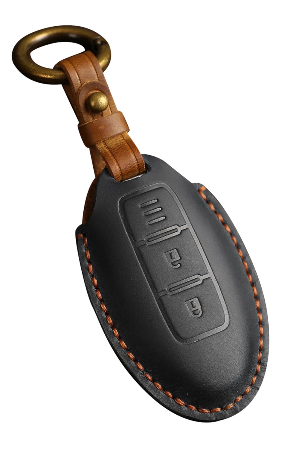 

[Кинотака] Чехол для смарт-ключа из натуральной кожи, совместимый с Nissan/Mitsubishi ek Cross EV, новый Serena C27 M чёрный