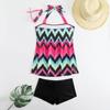 Women Two Pieces Print Tankini  Sexy Bikini Swimdress Set Swimsuit Swimwear Bathing Sui Plus Size Plus Size Beachwear