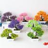 Plants Bonsai Three-Fork Pine Simulation Plant Home Office Room Table Decor Garden Arrangement  Ornaments Bonsai Potted Plants