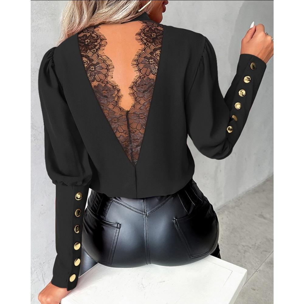 HNXC Women's Fashion Casual Autumn Winter Solid Color Print Long Sleeve Half Turtleneck Blouses & Shirts
