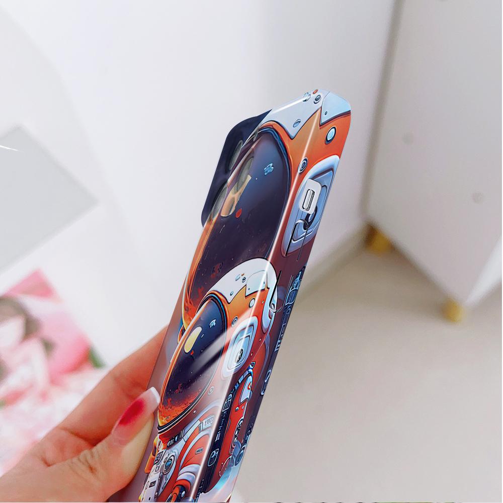 Husă de telefon cu film all-inclusive, design de modă desen animat, carcasă dură cu acoperire completă, husă cu protecție pentru cameră pentru iPhone Huawei Honor Vivo Google