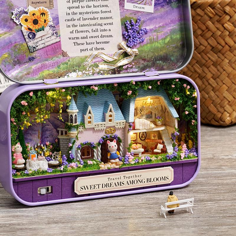 DIY Wood DollHouses Handmade Funny Box Theatre Miniature Box Cute Doll Houses Assemble Kits Birthday Gift Wooden Toys For