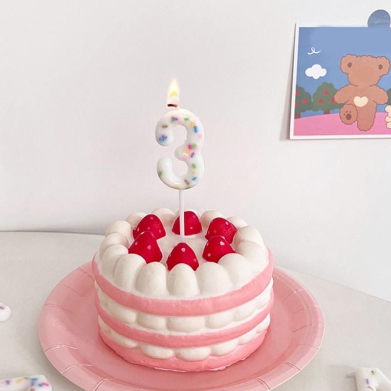Unique Kids Birthday Cake Candle Decoration Colorful Wax Number for Party Celebration and Family Gatherings