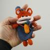 Animal Series Funny Sausage Mouth Doll Crochet Keychain Cute Crochet Bag For Car Keys Holder Knitted Doll Bag Keyring Custom